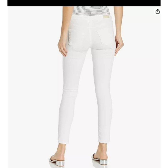 AG Adriano Goldschmied Size 28R  Women's Legging Ankle Super Skinny White Jeans - Picture 2 of 9